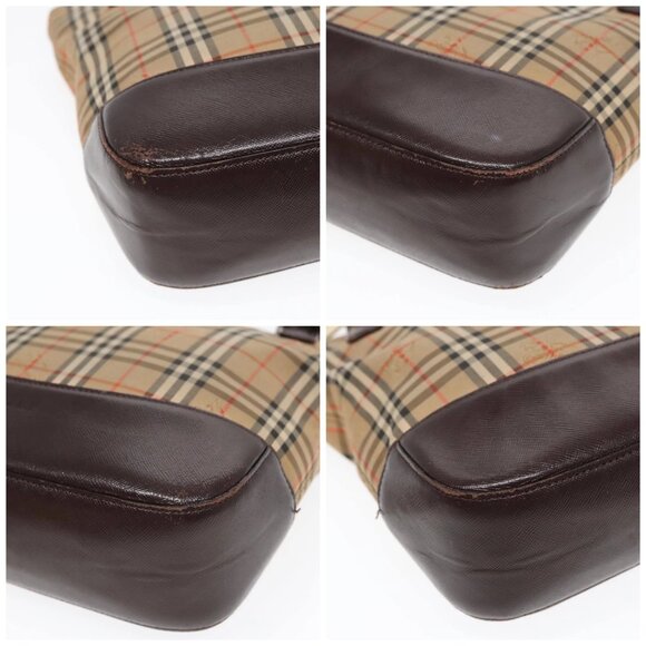 BURBERRY Nova Check Tote Bag Canvas Beige Auth 91273 - Picture 14 of 16